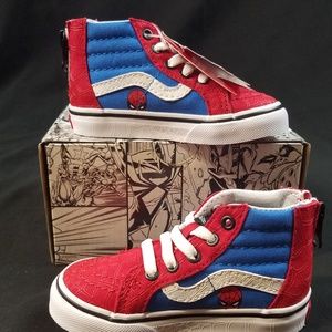 Vans Spiderman Marvel SK8-Hi TODDLER Shoes Size 4
